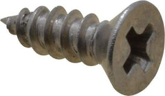 Value Collection - #4 Flat Head Phillips Sheet Metal Screw - Stainless Steel, 3/8" OAL, Grade 18-8 - Americas Industrial Supply