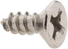 Value Collection - #6 Flat Head Phillips Sheet Metal Screw - Stainless Steel, 3/8" OAL, Grade 18-8 - Americas Industrial Supply