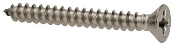 Value Collection - #10 Flat Head Phillips Sheet Metal Screw - Stainless Steel, 1/2" OAL, Grade 18-8 - Americas Industrial Supply