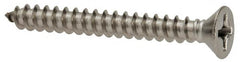 Value Collection - #10 Flat Head Phillips Sheet Metal Screw - Stainless Steel, 1/2" OAL, Grade 18-8 - Americas Industrial Supply