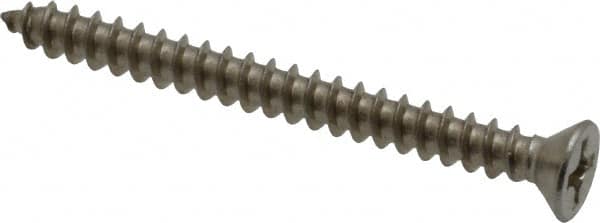 Value Collection - #6 Flat Head Phillips Sheet Metal Screw - Stainless Steel, 1-1/2" OAL, Grade 18-8 - Americas Industrial Supply