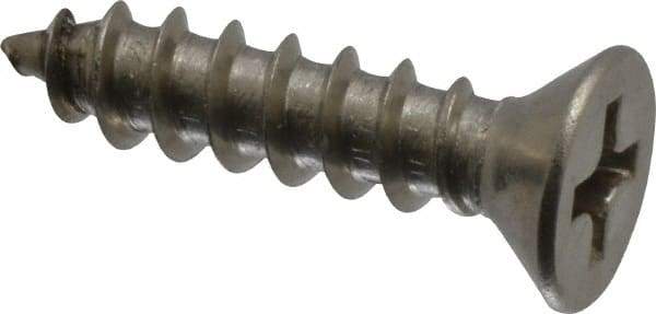 Value Collection - #8 Flat Head Phillips Sheet Metal Screw - Stainless Steel, 3/4" OAL, Grade 18-8 - Americas Industrial Supply
