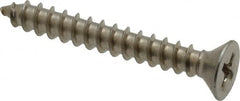 Value Collection - #8 Flat Head Phillips Sheet Metal Screw - Stainless Steel, 1-1/4" OAL, Grade 18-8 - Americas Industrial Supply
