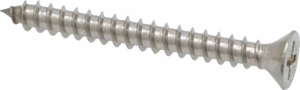 Value Collection - #8 Flat Head Phillips Sheet Metal Screw - Stainless Steel, 1-1/2" OAL, Grade 18-8 - Americas Industrial Supply