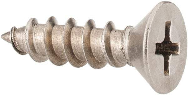 Value Collection - #10 Flat Head Phillips Sheet Metal Screw - Stainless Steel, 3/4" OAL, Grade 18-8 - Americas Industrial Supply