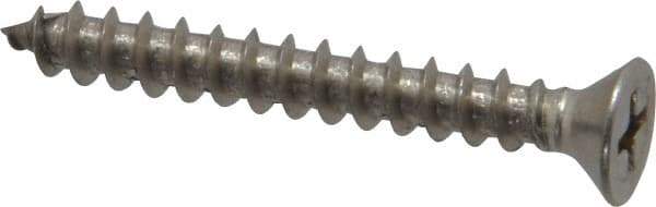 Value Collection - #10 Flat Head Phillips Sheet Metal Screw - Stainless Steel, 1-1/2" OAL, Grade 18-8 - Americas Industrial Supply