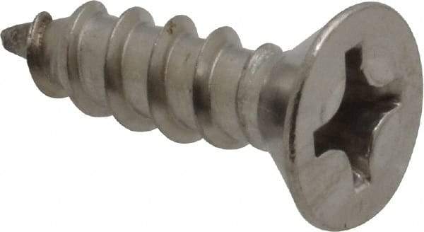 Value Collection - #12 Flat Head Phillips Sheet Metal Screw - Stainless Steel, 3/4" OAL, Grade 18-8 - Americas Industrial Supply