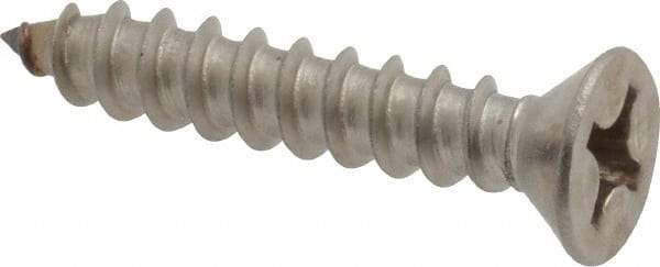 Value Collection - #12 Flat Head Phillips Sheet Metal Screw - Stainless Steel, 1-1/4" OAL, Grade 18-8 - Americas Industrial Supply
