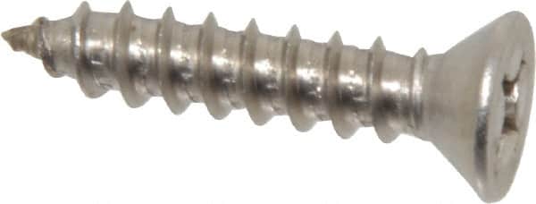 Value Collection - #14 Flat Head Phillips Sheet Metal Screw - Stainless Steel, 1-1/4" OAL, ASME B18.6.3, Grade 18-8 - Americas Industrial Supply