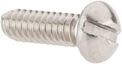 Value Collection - #4-40 UNC, 3/8" Length Under Head Slotted Drive Machine Screw - Round Head, Grade 18-8 Stainless Steel, Uncoated, Without Washer - Americas Industrial Supply