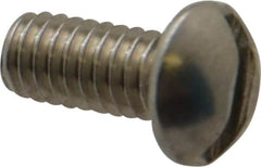 Value Collection - #8-32 UNC, 3/8" Length Under Head Slotted Drive Machine Screw - Round Head, Grade 18-8 Stainless Steel, Uncoated, Without Washer - Americas Industrial Supply