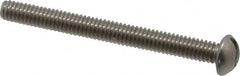 Value Collection - #8-32 UNC, 1-3/4" Length Under Head Slotted Drive Machine Screw - Round Head, Grade 18-8 Stainless Steel, Uncoated, Without Washer - Americas Industrial Supply