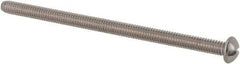 Value Collection - #8-32 UNC, 3" Length Under Head Slotted Drive Machine Screw - Round Head, Grade 18-8 Stainless Steel, Uncoated, Without Washer - Americas Industrial Supply