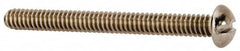 Value Collection - #10-24 UNC, 2" Length Under Head Slotted Drive Machine Screw - Round Head, Grade 18-8 Stainless Steel, Uncoated, Without Washer - Americas Industrial Supply