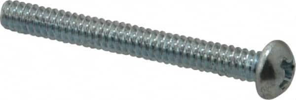 Value Collection - #10-32 UNF, 1" Length Under Head Slotted Drive Machine Screw - Round Head, Grade 18-8 Stainless Steel, Uncoated, Without Washer - Americas Industrial Supply