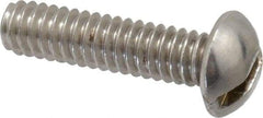 Value Collection - 1/4-20 UNC, 1" Length Under Head Slotted Drive Machine Screw - Round Head, Grade 18-8 Stainless Steel, Uncoated, Without Washer - Americas Industrial Supply