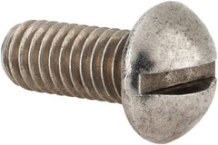 Value Collection - 5/16-18 UNC, 3/4" Length Under Head Slotted Drive Machine Screw - Round Head, Grade 18-8 Stainless Steel, Uncoated, Without Washer - Americas Industrial Supply