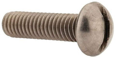 Value Collection - 5/16-18 UNC, 1-1/4" Length Under Head Slotted Drive Machine Screw - Round Head, Grade 18-8 Stainless Steel, Uncoated, Without Washer - Americas Industrial Supply