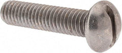 Value Collection - 5/16-18 UNC, 1-1/2" Length Under Head Slotted Drive Machine Screw - Round Head, Grade 18-8 Stainless Steel, Uncoated, Without Washer - Americas Industrial Supply