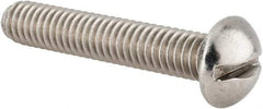 Value Collection - 5/16-18 UNC, 1-3/4" Length Under Head Slotted Drive Machine Screw - Round Head, Grade 18-8 Stainless Steel, Uncoated, Without Washer - Americas Industrial Supply