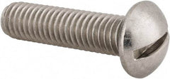 Value Collection - 3/8-16 UNC, 1-1/2" Length Under Head Slotted Drive Machine Screw - Round Head, Grade 18-8 Stainless Steel, Uncoated, Without Washer - Americas Industrial Supply
