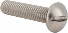 Value Collection - 3/8-16 UNC, 1-3/4" Length Under Head Slotted Drive Machine Screw - Round Head, Grade 18-8 Stainless Steel, Uncoated, Without Washer - Americas Industrial Supply