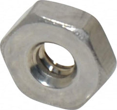 Value Collection - #6-32 UNC Stainless Steel Right Hand Machine Screw Hex Nut - 5/16" Across Flats, 7/64" High, Uncoated - Americas Industrial Supply