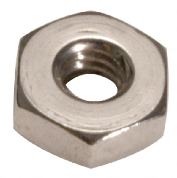 Made in USA - #2-56 UN Steel Right Hand Machine Screw Hex Nut - 3/16" Across Flats, 0.066" High, Cadmium-Plated Finish - Americas Industrial Supply