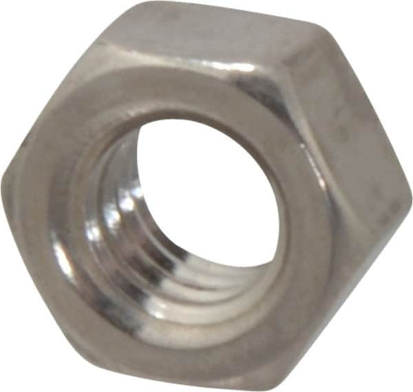 Value Collection - 5/16-18 UNC Stainless Steel Right Hand Hex Nut - 1/2" Across Flats, 17/64" High, Uncoated - Americas Industrial Supply