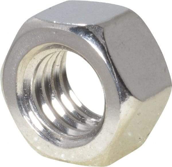 Value Collection - 3/8-16 UNC Stainless Steel Right Hand Hex Nut - 9/16" Across Flats, 21/64" High, Uncoated - Americas Industrial Supply