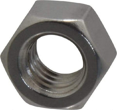 Value Collection - 7/16-14 UNC Stainless Steel Right Hand Hex Nut - 11/16" Across Flats, 3/8" High, Uncoated - Americas Industrial Supply