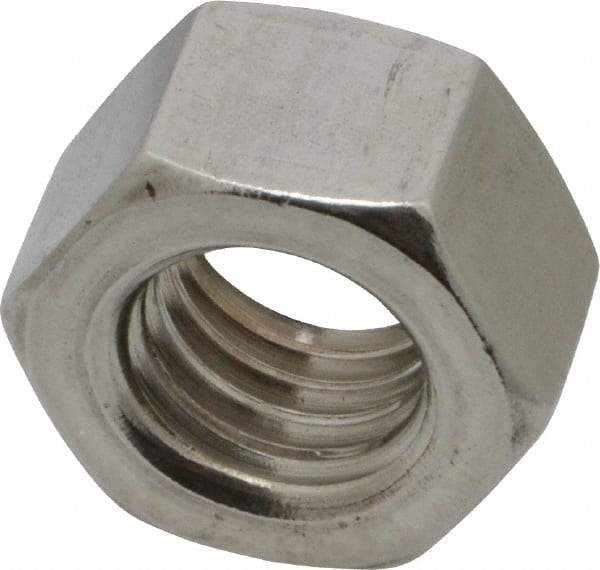 Value Collection - 1/2-13 UNC Stainless Steel Right Hand Hex Nut - 3/4" Across Flats, 7/16" High, Uncoated - Americas Industrial Supply