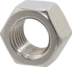 Value Collection - 1-8 UNC Stainless Steel Right Hand Hex Nut - 1-1/2" Across Flats, 55/64" High, Uncoated - Americas Industrial Supply