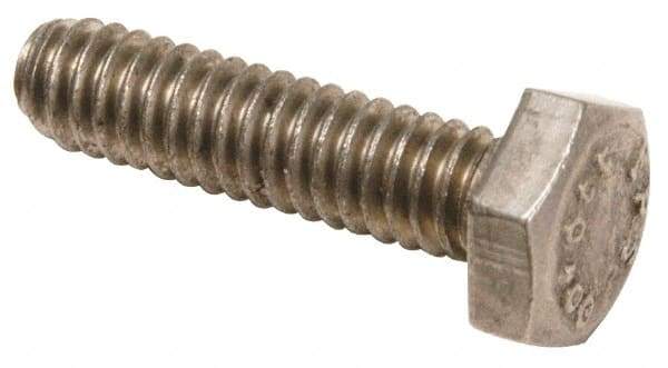 Value Collection - 5/16-24 UNF, 1-1/2" Length Under Head Hex Head Cap Screw - Fully Threaded, Grade 18-8 Stainless Steel, Uncoated, 1/2" Hex - Americas Industrial Supply