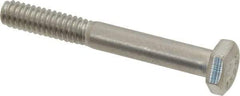Value Collection - 1/4-20 UNC, 2" Length Under Head Hex Head Cap Screw - Grade 18-8 Stainless Steel, 7/16" Hex - Americas Industrial Supply