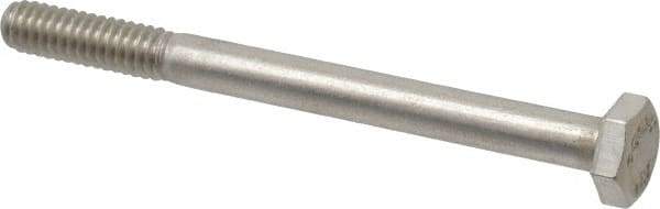 Value Collection - 1/4-20 UNC, 3" Length Under Head Hex Head Cap Screw - Grade 18-8 Stainless Steel, 7/16" Hex - Americas Industrial Supply