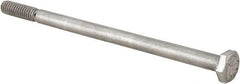 Value Collection - 1/4-20 UNC, 4-1/2" Length Under Head Hex Head Cap Screw - Grade 18-8 Stainless Steel, 7/16" Hex - Americas Industrial Supply
