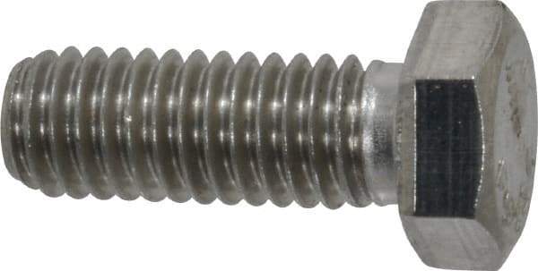 Value Collection - 3/8-16 UNC, 1" Length Under Head Hex Head Cap Screw - Grade 18-8 Stainless Steel, 9/16" Hex - Americas Industrial Supply