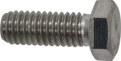 Value Collection - 3/8-16 UNC, 1" Length Under Head Hex Head Cap Screw - Grade 18-8 Stainless Steel, 9/16" Hex - Americas Industrial Supply