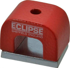 Eclipse - 1 Hole, 3/16" Hole Diam, 51/64" Overall Width, 1-3/16" Deep, 51/64" High, Alnico Power Magnets - 0.3" Pole Width, 550°C Max Operating Temp, Grade 5 Alnico - Americas Industrial Supply