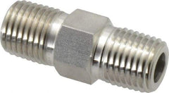 Ham-Let - 1/4" Grade 316 Stainless Steel Pipe Hex Nipple - MNPT End Connections, 7,500 psi - Americas Industrial Supply