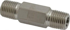 Ham-Let - 1/4" Grade 316 Stainless Steel Pipe Hex Nipple - MNPT End Connections, 7,500 psi - Americas Industrial Supply