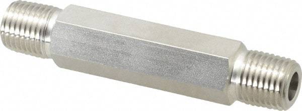 Ham-Let - 1/4" Grade 316 Stainless Steel Pipe Hex Nipple - MNPT End Connections, 7,500 psi - Americas Industrial Supply