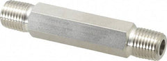 Ham-Let - 1/4" Grade 316 Stainless Steel Pipe Hex Nipple - MNPT End Connections, 7,500 psi - Americas Industrial Supply