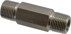 Ham-Let - 1/2" Grade 316 Stainless Steel Pipe Hex Nipple - MNPT End Connections, 7,200 psi - Americas Industrial Supply
