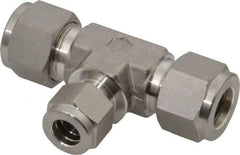 Ham-Let - 1/2 x 1/2 x 3/8" OD, Grade 316Stainless Steel Union Tee - Comp x Comp x Comp Ends - Americas Industrial Supply