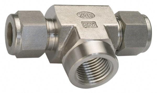Ham-Let - 3/8" OD, Grade 316Stainless Steel Female Branch Tee - Comp x Comp x FNPT Ends - Americas Industrial Supply