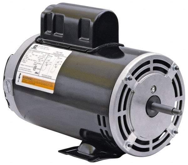 US Motors - 3/4 hp, ODP Enclosure, Auto Thermal Protection, 3,450 RPM, 115 Volt, 60 Hz, Industrial Electric AC/DC Motor - Size 48 Frame, Thru Bolt with Base Mount, 1 Speed, Ball/SAB Bearings, 10.0 Full Load Amps, B Class Insulation, CCW Drive End - Americas Industrial Supply