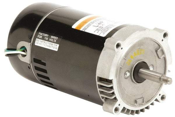 US Motors - 1 hp, ODP Enclosure, Auto Thermal Protection, 3,450 RPM, 115/230 Volt, 60 Hz, Industrial Electric AC/DC Motor - Size 56 Frame, C-Face Mount, 1 Speed, Ball Bearings, B Class Insulation, CCW Drive End - Americas Industrial Supply