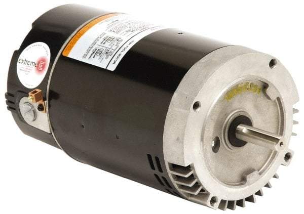 US Motors - 1/2 hp, ODP Enclosure, Auto Thermal Protection, 3,450 RPM, 115/230 Volt, 60 Hz, Industrial Electric AC/DC Motor - C-Face Mount, 1 Speed, Ball Bearings, B Class Insulation, CW Lead End - Americas Industrial Supply